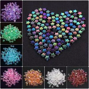 100pcs Single Hole Crystal STAR Beads Crystal AB Glass Pentagram Beads for Jewelry Making Earrings DIY Spacer Loose Beads