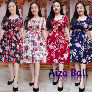 Dress Daster Diandra Pendek Motif Bunga Mawar Dan Anggrek Lengan Pendek Rayon Super Premium Bali Terbaru Kekinian Pakaian Baju Dres Murah Wanita Cewek Perempuan Ibu Ibuk Hamil Dan Menyusui Termurah Grosir Casual XL Jumbo Lokal Santai Adem Busui Ori Lokal