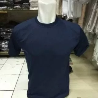 Kaos polos biru dongker