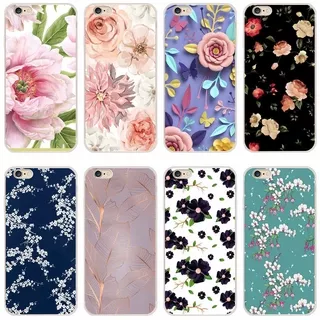 iphone 5 5s se 6 6s plus 7 plus 8 Case TPU Soft Silicon Protecitve Shell Phone casing Cover vintage flower backgrounds