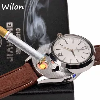 Jam Tangan Korek Elektrik Romawi Jiaheng The Lighter Watch Premium Jam Tangan Rokok