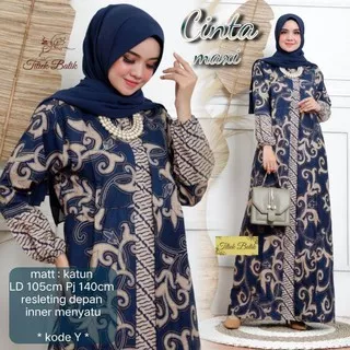 Gamis terbaru Cinta Maxi Murah jumbo busui dress batik baju muslimah terbaru grosir batik Pekalongan