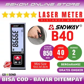 SNDWAY Mini Meteran Laser Digital Distance 40 50 60 Meter SW-B40 B60