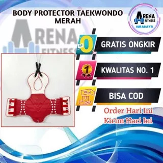 body protector Taekwondo merah PELINDUNG BADAN TAEKWONDO BODY PROTECTOR