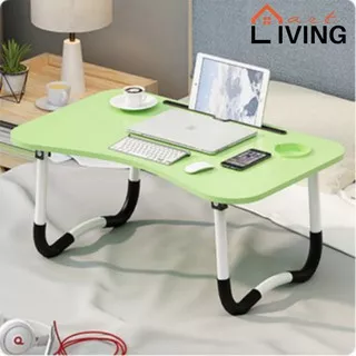 SKRIV Living Mart Meja laptop lipat kayu multi fungsi Meja Lipat Belajar Laptop Serbaguna - 44015