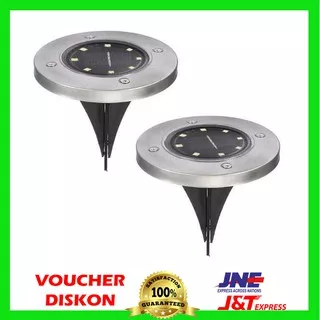 Lampu Tanam LED Solar Outdoor 8 LED Waterproof - Lampu LED - Lampu Outdoor