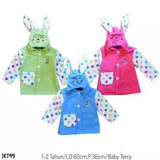 JAKET ANAK BAYI USIA 6-12 bulan - JAKET BAYI BARU LAHIR - JAKET BAYI BABY TERRY KATUN MURAH JKT49