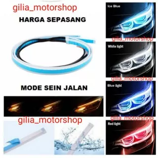 Lampu LED Alis Running Motor Mobil Sen 2 Warna 30cm Lampu Alis Led Running 30cm Lampu Alis DRL