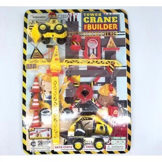 Mainan Anak Mobil Alat Berat / Mobil Tower Crane Builder