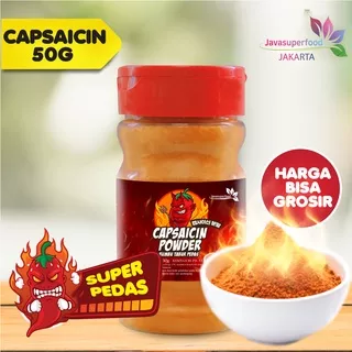 Bubuk Cabe Super Pedas / Bubuk Cabe Pedas / Cabe Bubuk / Bubuk Cabai Kering / CAPSAICIN 50G BOTOL