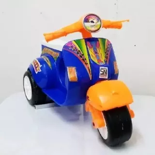 Pespa Vespa vc Klasik - Pespa Dorong Free Helm - Mainan Motor Anak Vespa