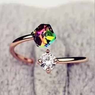 Cincin Hadiah korea Berlian Vintage Zircon Ring Lady Diamond Ring