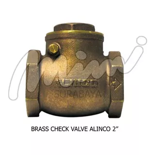 Brass Check Cek Valve Kuningan Tabok Klep 2 Inch Alinco