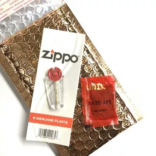 Paket Murah Batu Api 25 pcs + Cover Zippo Batu Korek Api Mancis / Pematik / Pemantik Genuine Flints