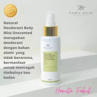 Fabil Deodorant Fresh Herbal Non Parfum Natural Body Mist Unscented