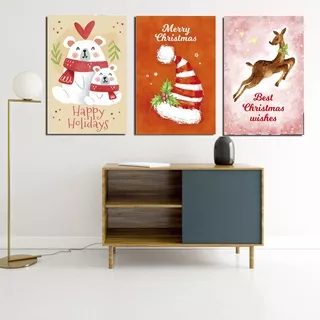 APOLITO (20X30 CM) HIASAN DINDING MERRY CHRISTMAS  WALLDECOR PAJANGAN POSTER HIASAN KAMAR DEKORASI KAYU HAPPY HOLIDAY