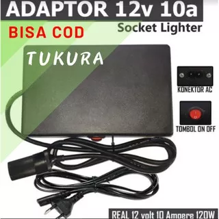 Adaptor 12v 10a/12v 10a Model Terbaru Adaptor Kulkas mobil & kompresor Socket Lighter