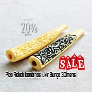 PIPA ROKOK CANGKLONG GADING GAJAH SINTESIS UKIR 3D