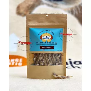 lollillo barkery - whole anchovies / ikan teri / anchovy dog treats snack anjing