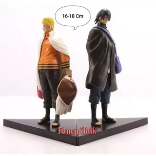 Action Figure Anime Pajangan Mainan  Naruto Shippuden Naruto Hokage Sasuke Set Isi 2