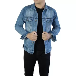Bajuku Murah - Jaket Denim Sky Blue / SoftBlue Jaket Jeans Pull&Bear