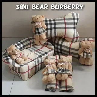 Bantal Mobil 3 In 1 Boneka Bear Burberry  