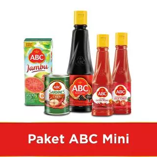 ABC Kecap Manis + Saus Sambal Extra Pedas + Saus Tomat + Guava Juice + Sardines Chilli - Paket ABC Mini