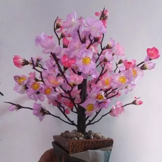 Bunga Sakura - bunga sakura plastik - Bunga Artificial Dekorasi - Sakura 30cm - Hiasan Rumah Murah