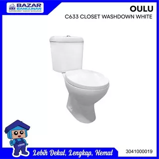 Oulu - Closet / Kloset / Toilet Duduk Kw1 C 633 / C633 Wash Down White