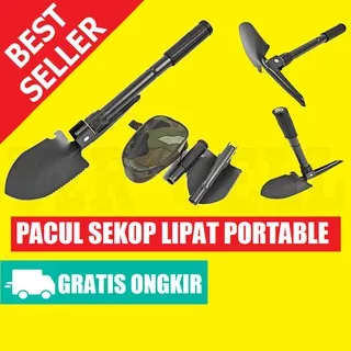 SEKOP CANGKUL PACUL LIPAT TAMAN ALAT BERKEBUN PORTABLE MINI KIT CAMPING SURVIVAL GERGAJI TRAVEL