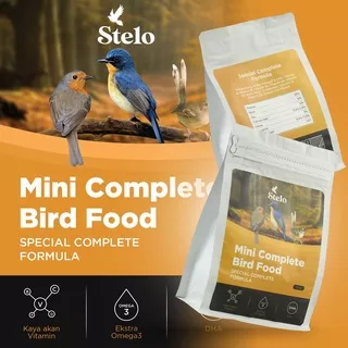 Stelo Mini Complete Bird Food 150gr | Voer Pakan Burung Ciblek Sikatan Pleci