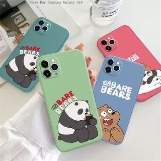 Samsung Galaxy A10 A10S A20 A20S A30 A30S A50 A50S Bear Panda Kartun Cute Back Cases Protective Phone Softcase Full Cover Shockproof Casing hp Bahan Silikon hp handphone