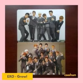 EXO - Growl Group Photocard Official PC OT12 Luhan Chanyeol Sehun D.O Kai Baekhyun Kris Xiumin