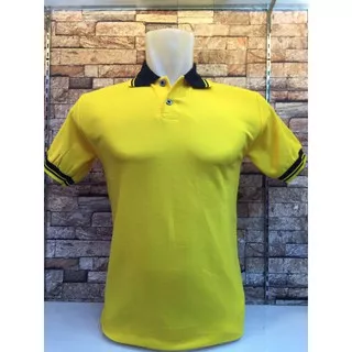 Kaos Kerah Kombinasi KUNING - Polo Kerah Kombinasi kuning - Polo Shirt - Polo Warna - Shirt Pria