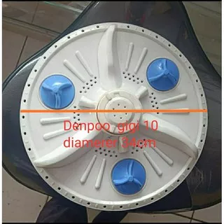 Pulsator mesin cuci Denpoo gigi 10 diameter 34cm
