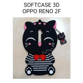 Softcase 3D Hp Xiaomi Oppo Reno 2F Case Silikon Cover Karakter Kucing Doraemon Lucu