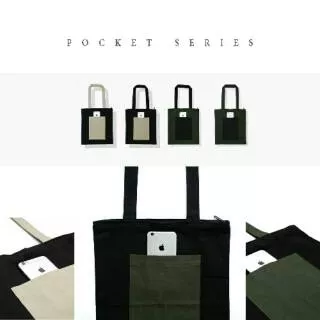 TOTEBAG KANVAS ORIGINAL with pocket Totebag pocket series