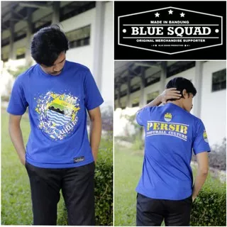 KAOS PERSIB BAJU PERSIB ORIGINAL BLUE SQUAD PERSIB FOOTBALL CULTURE BIRU HITAM TANGAN PENDEK