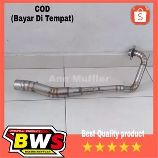 Leher knalpot MX King 150 CC header pipa full stainless full cacing Inlet 50 mm