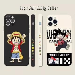 Soft Case Silikon Motif Anime One Piece Luffy & Son Goku Infinix Hot 10 9 Play Smart 5 Sisi