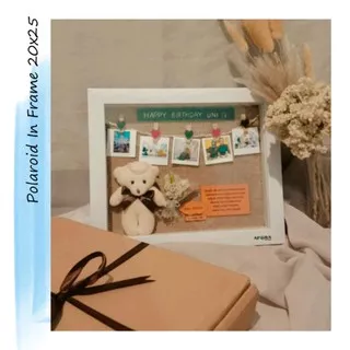 POLAROID FRAME 3D UKURAN 10R (20x25)/FREE BOX/FREE KARTU UCAPAN