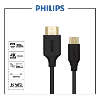 Philips HDMI to mini HDMI cable SWV5420 4K 60Hz Ultra HD with Ethernet