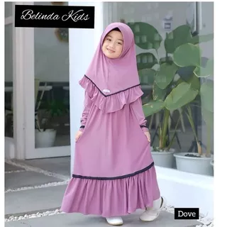 BELINDA KIDS SYARI 9-10 Tahun DAPAT GAMIS ANAK (FREE HIJAB) Bahan MOSSCREPE  Baju Anak Anak Perempuan Terbaru 2021 Baju Muslim Anak Modern Gamis Pengajian Anak Kekinian BEST SELLER