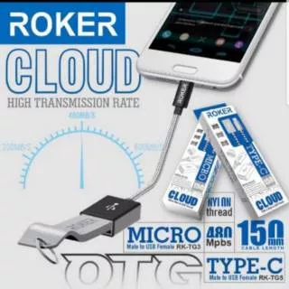 Otg Roker Android Cloud Micro - Type C Male To Usb Female Otg Kabel V8 480mbps