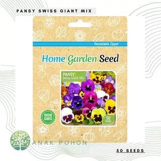 (1 PACK) Benih Bunga Pansy Swiss Giant Mix Seeds - Home Garden Seed HGS - 50 Seeds