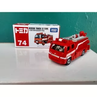 Tomica No 74 Rescue Truk Miniatur Mobil Pemadam Kebakaran Truck takara tomy reguler murah