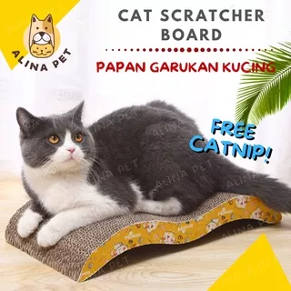 Papan Garukan Kucing FREE CATNIP Cat Scratcher Board Papan Cakar Kucing Papan Kucing Garukan Catnip