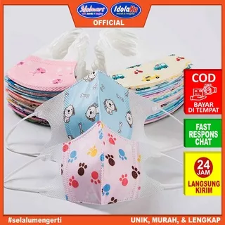 IDOLAKU Masker Anak Karakter Duckbill isi 20 pcs / Masker Motif Anak 3ply IDOLAKU SEMARANG