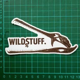 Sticker Wildstuff - Gharial skull tengkorak gharial