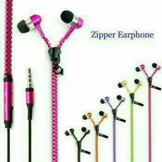 Zipper Earphone Zipper Headphone Zipper Handsfree Zipper Headset Phone